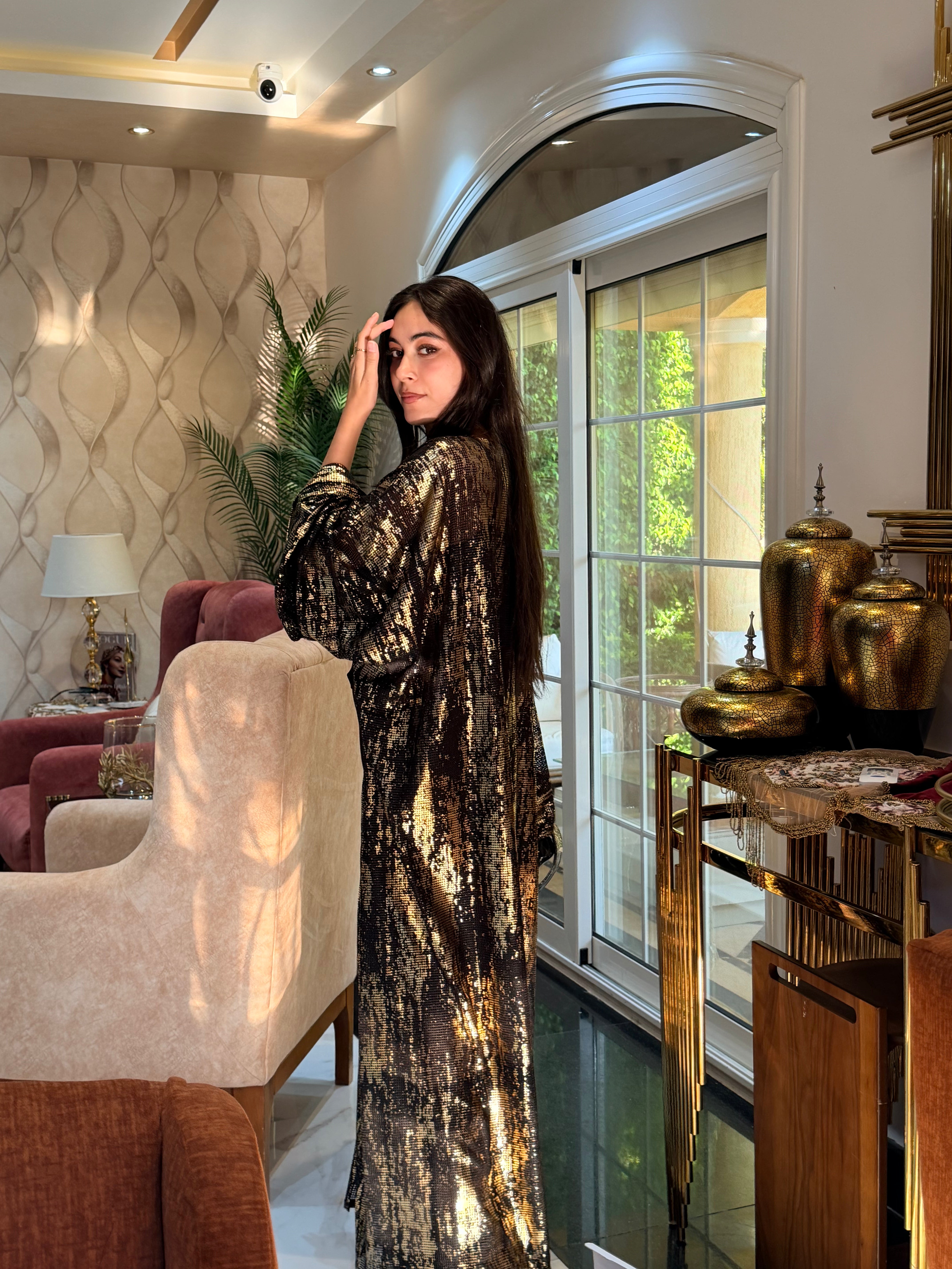 Midnight Gold Shimmer Cardigan