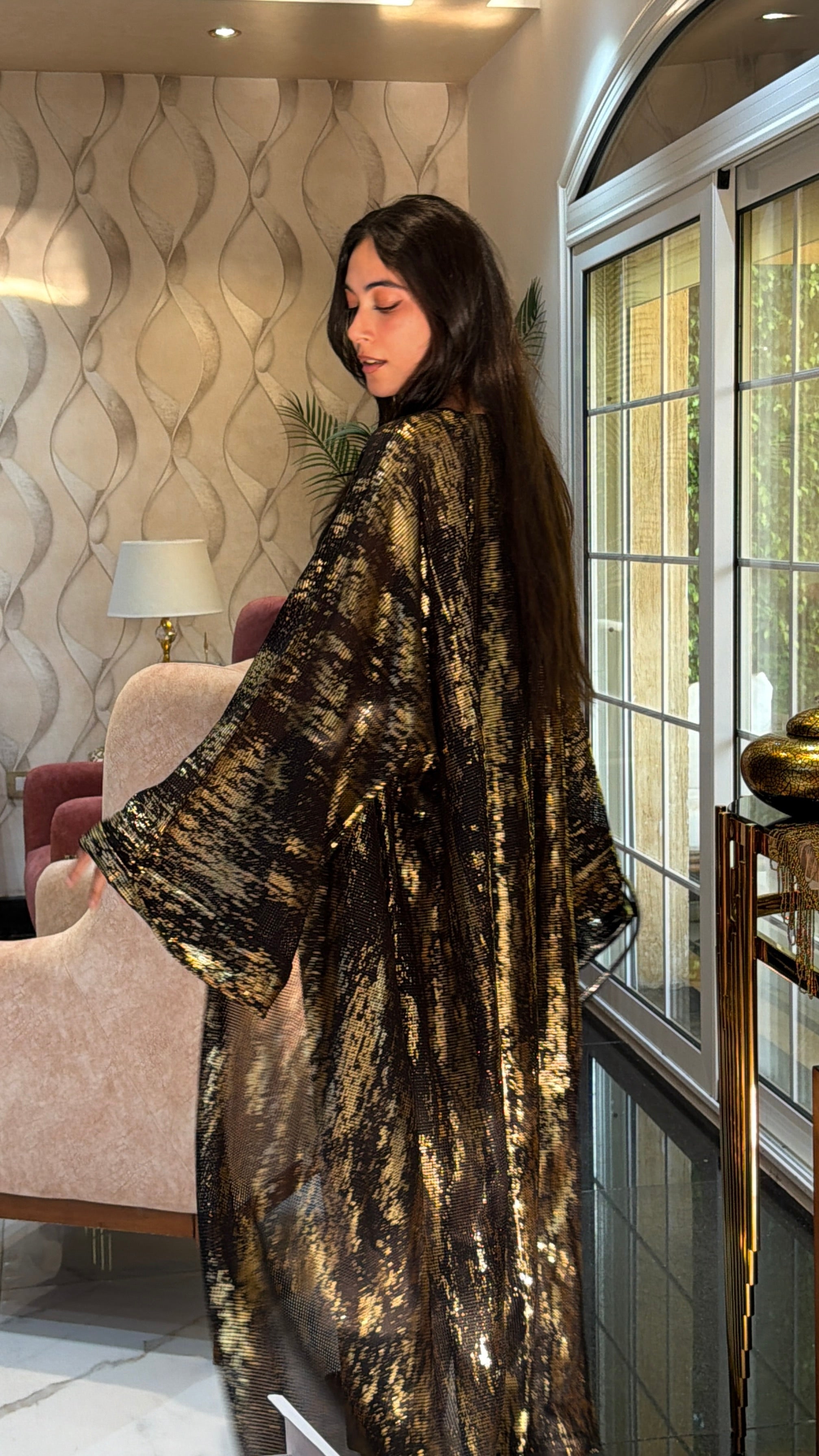 Midnight Gold Shimmer Cardigan