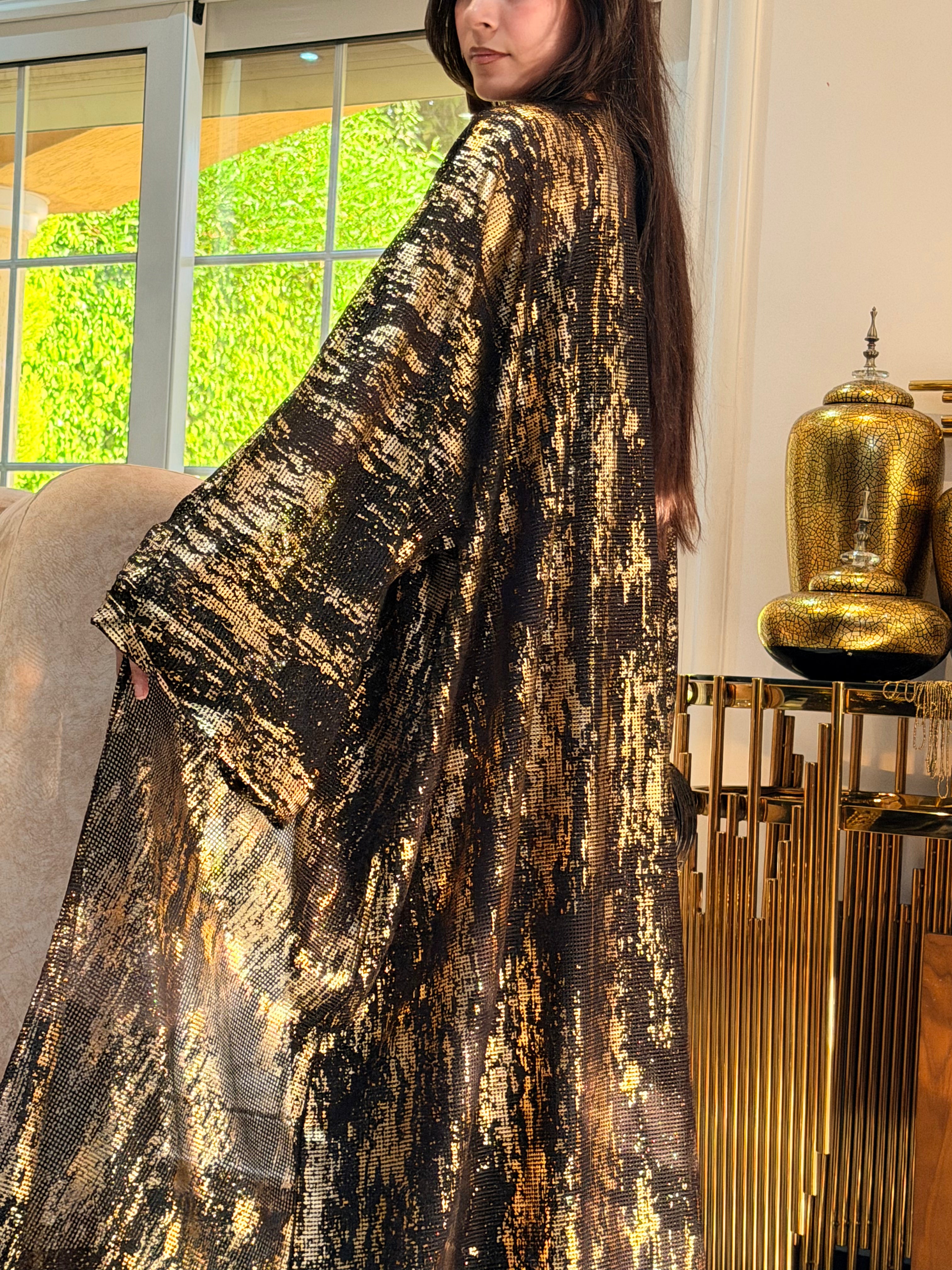 Midnight Gold Shimmer Cardigan