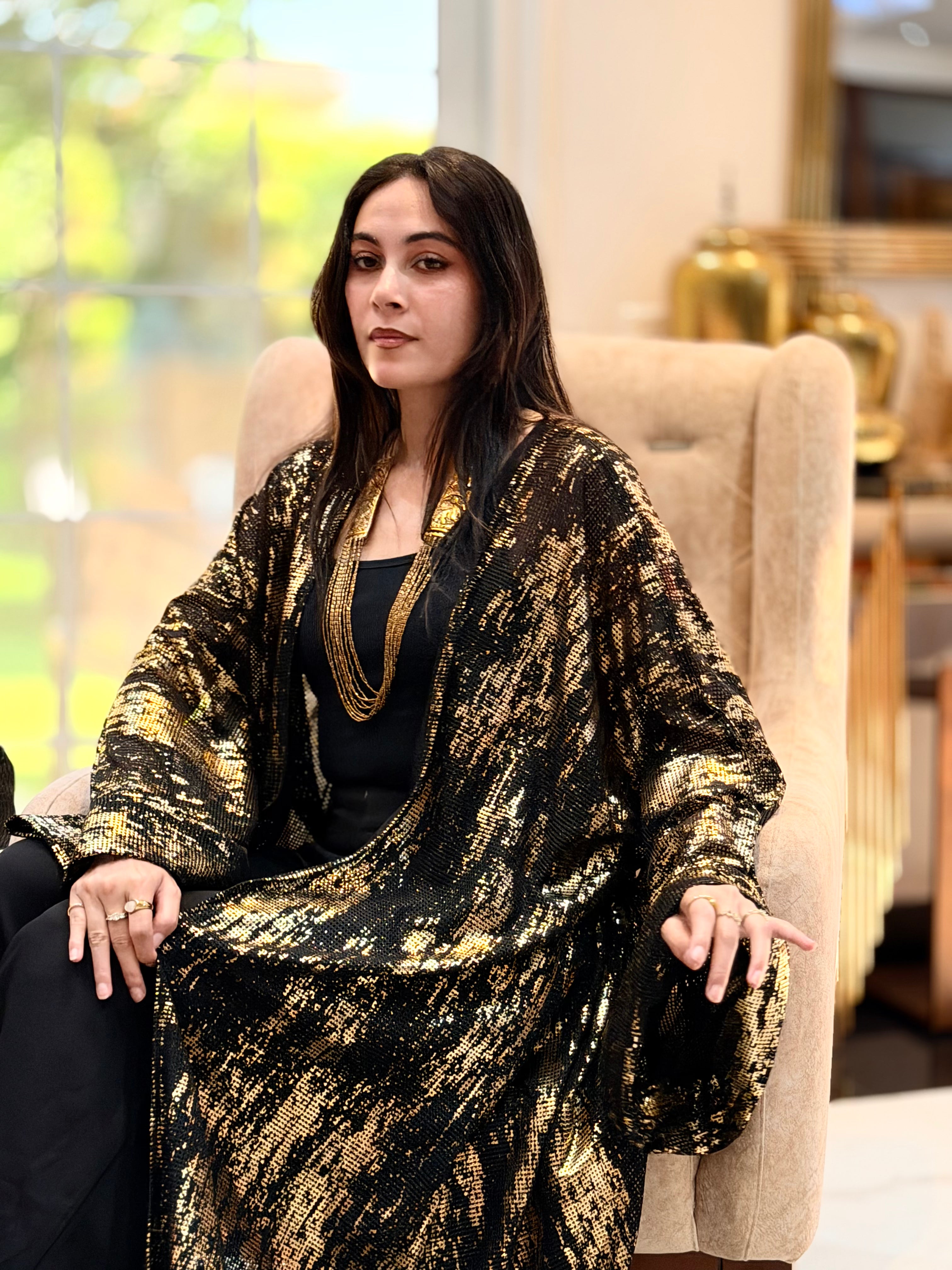 Midnight Gold Shimmer Cardigan