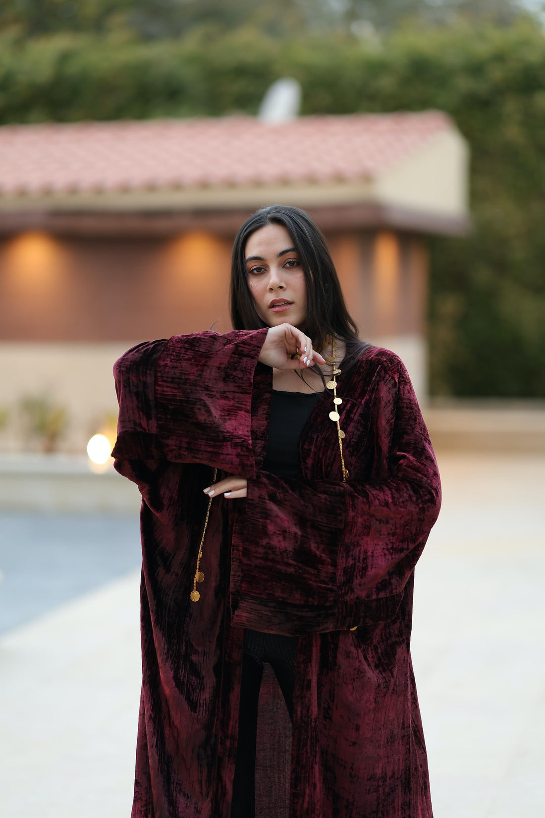 Velvet Heritage Kaftan – A Timeless Statement of Elegance