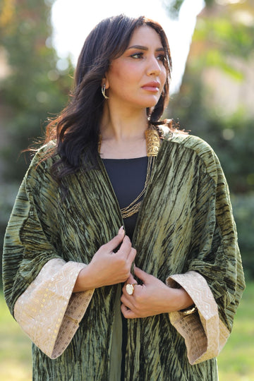 Emerald Aura Velvet Qoftan