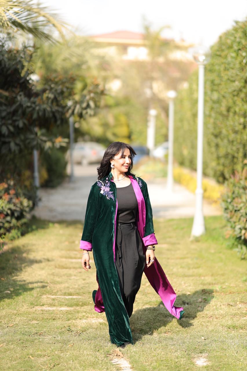 Emerald Bloom Velvet Qoftan