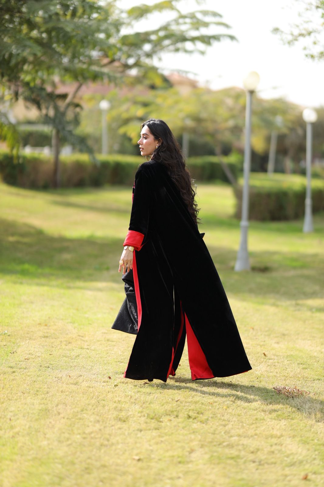 Crimson Noir Velvet Qoftan