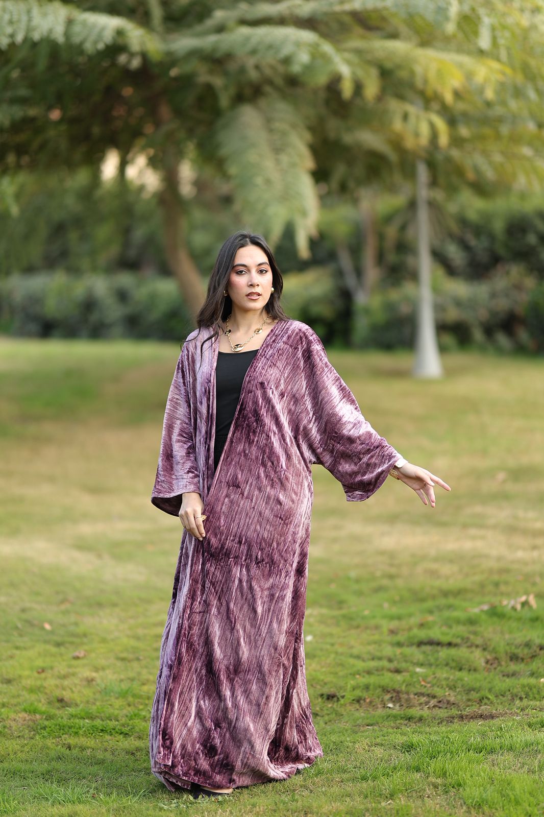 Amethyst Flow Velvet Qoftan