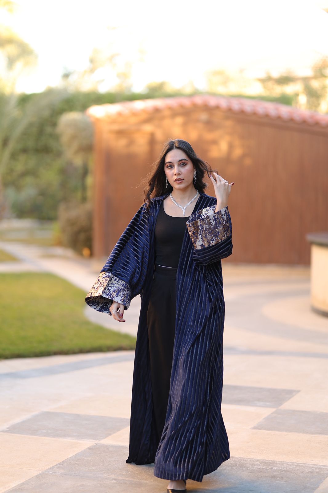 Navy Velvet Dusk Qoftan