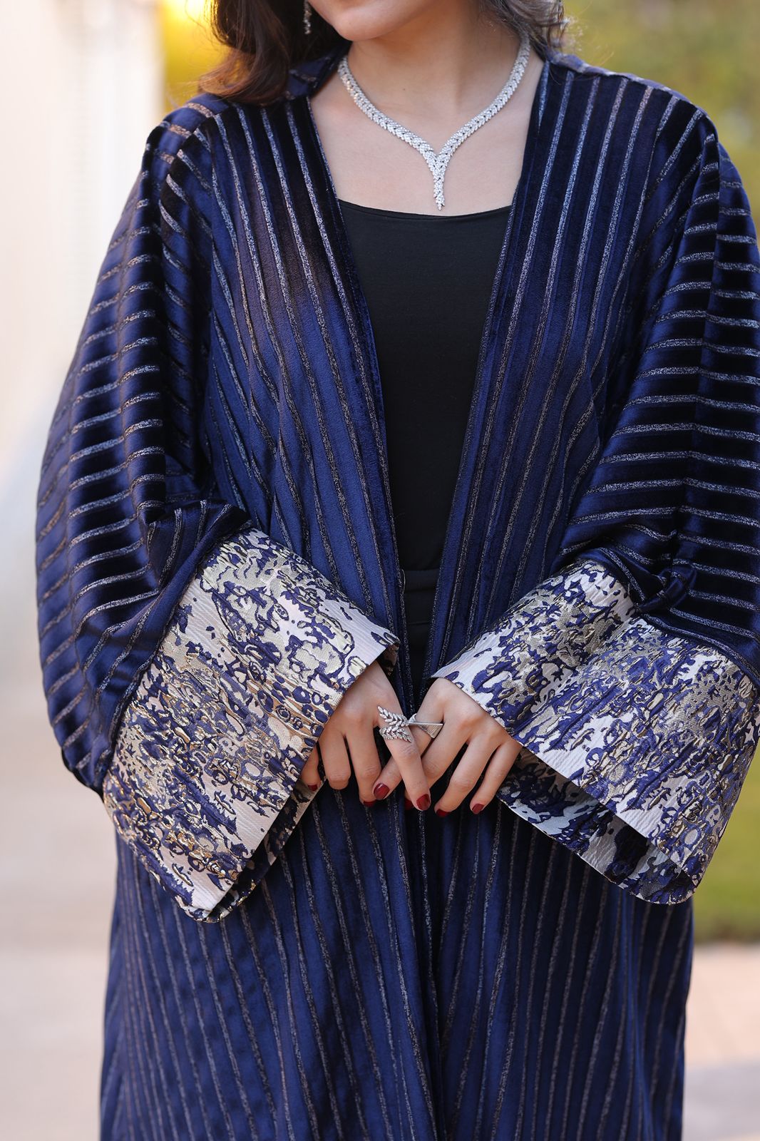 Navy Velvet Dusk Qoftan