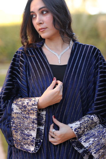 Navy Velvet Dusk Qoftan