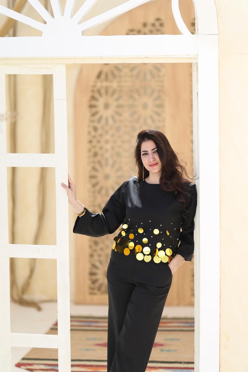 Golden Dots Statement Set – Black Edition