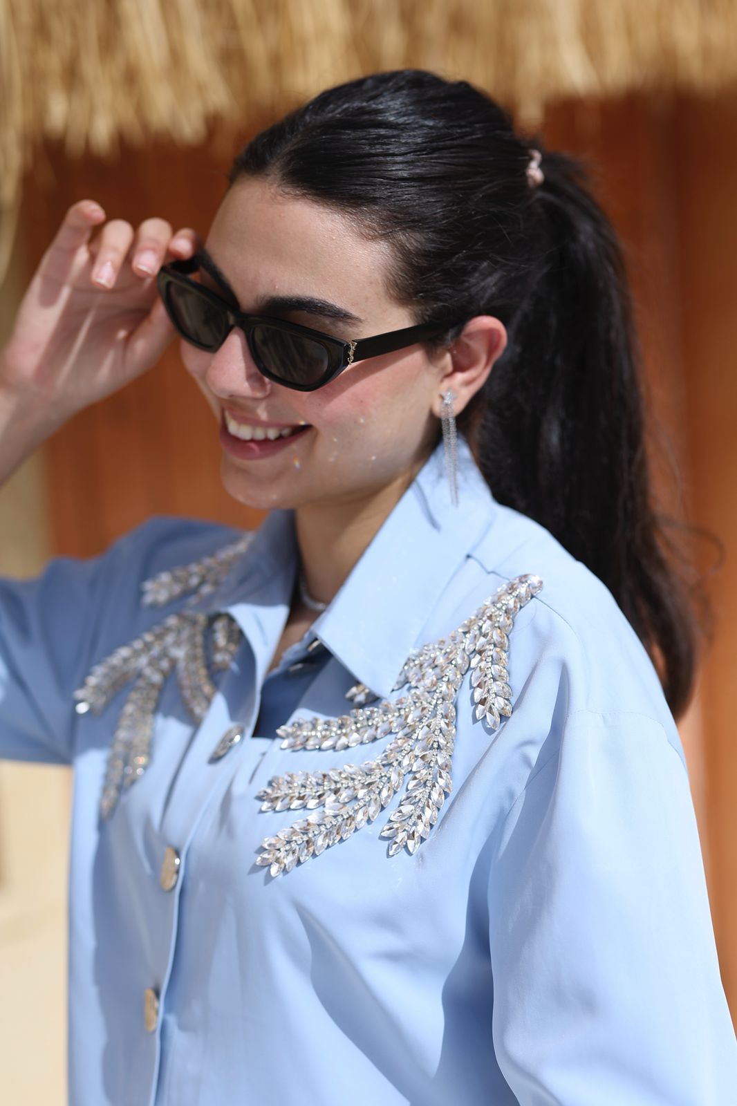 Sky Blue Crystal Set – Refined Statement