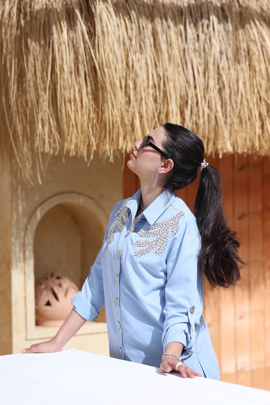 Sky Blue Crystal Set – Refined Statement