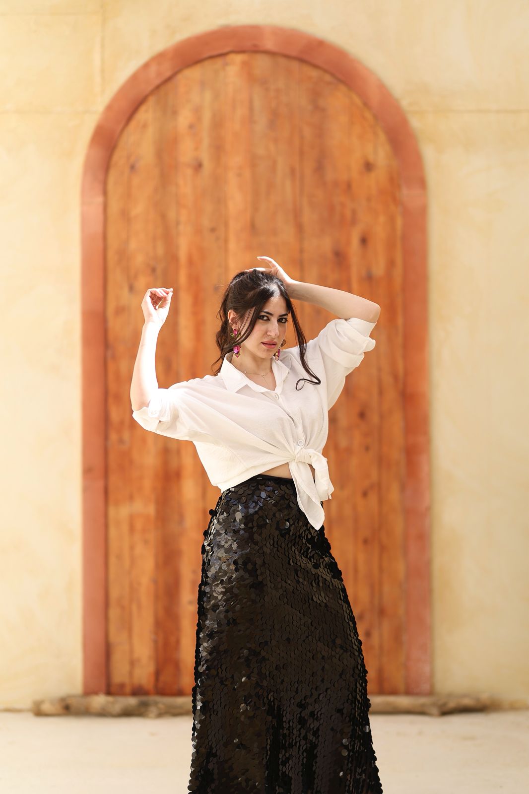 Black Sequin Skirt – Statement Shine