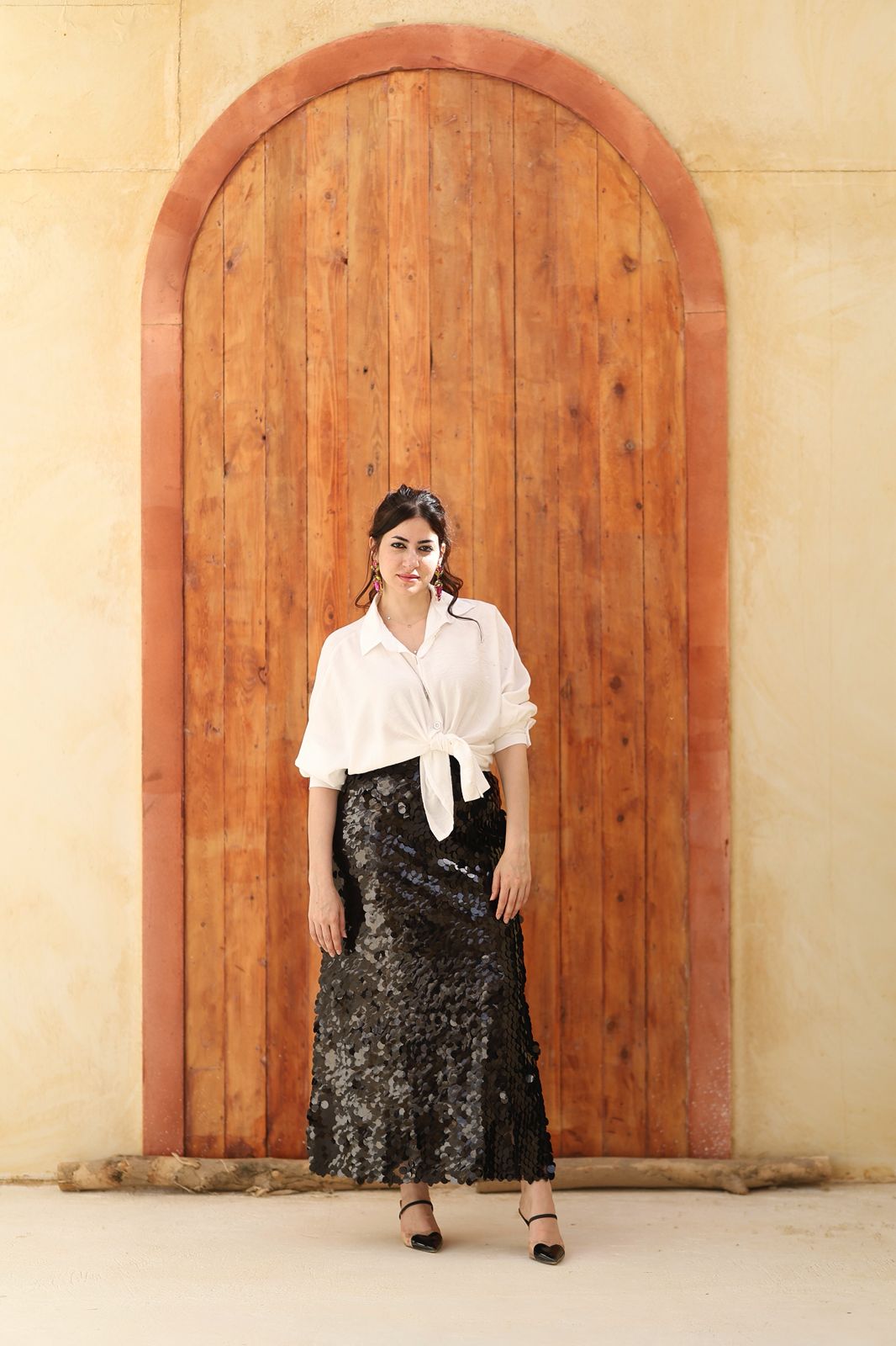 Black Sequin Skirt – Statement Shine