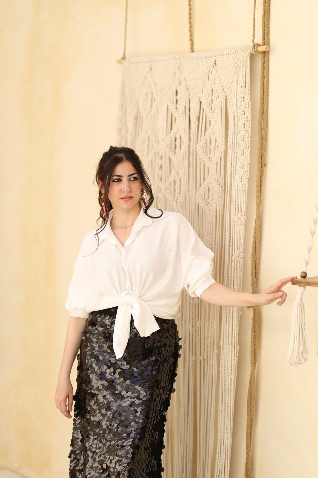Black Sequin Skirt – Statement Shine