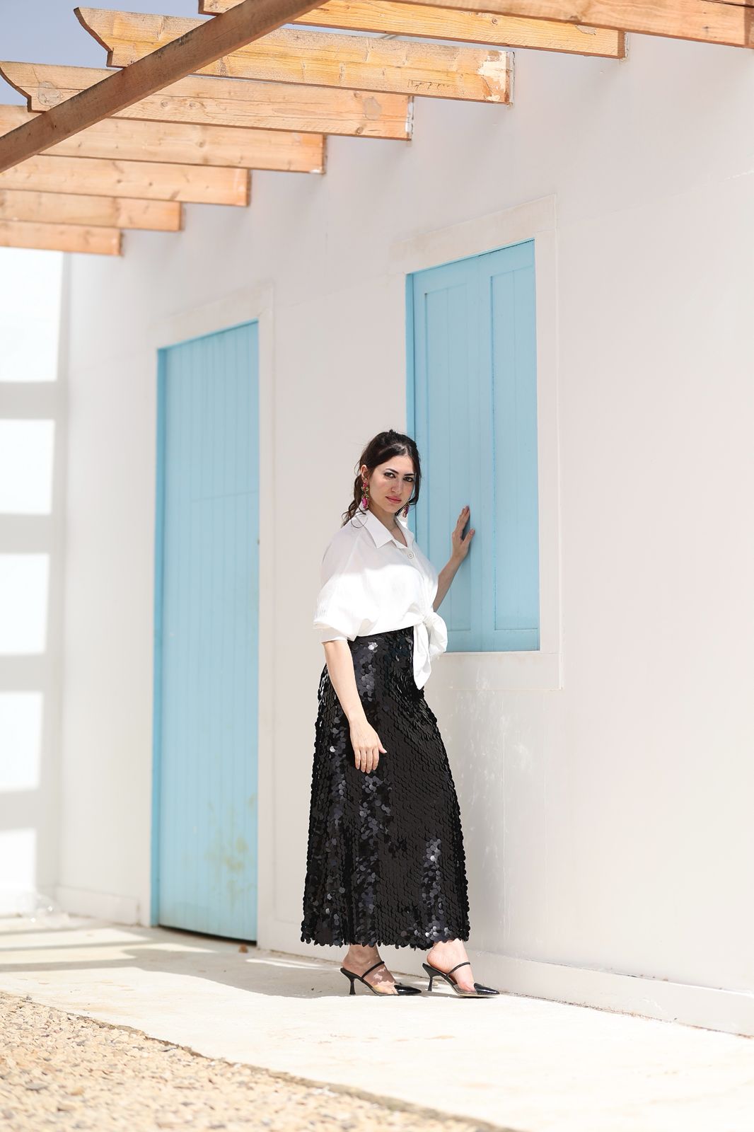 Black Sequin Skirt – Statement Shine