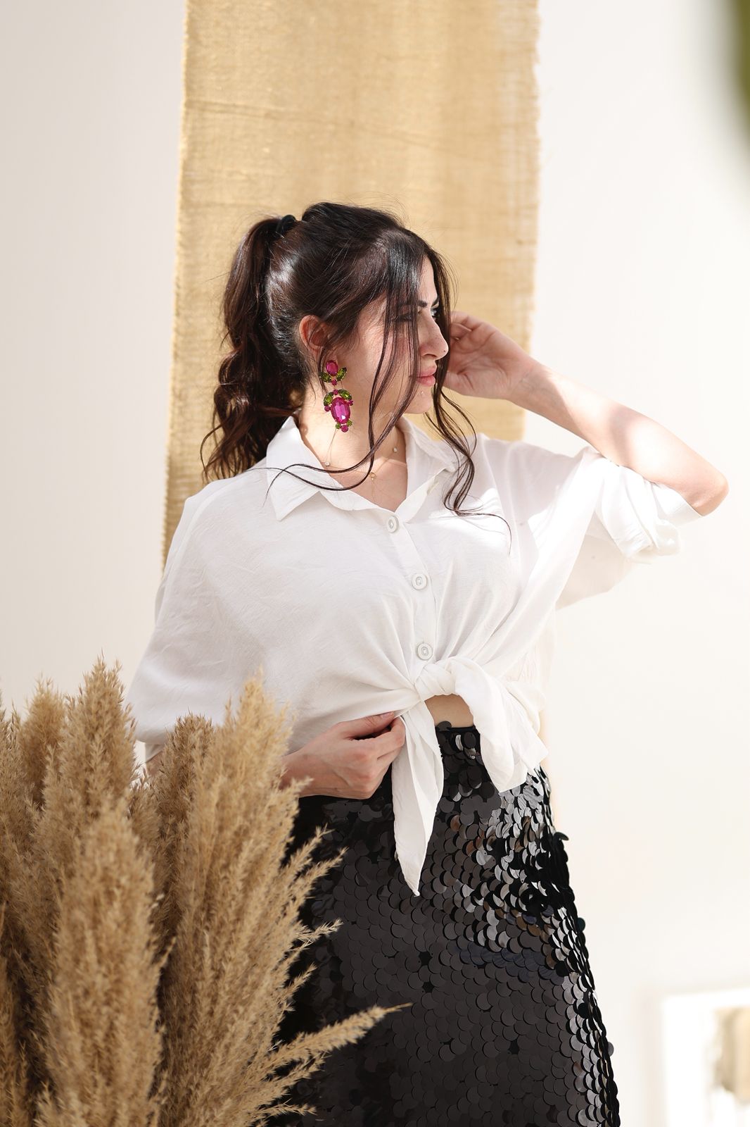 Black Sequin Skirt – Statement Shine