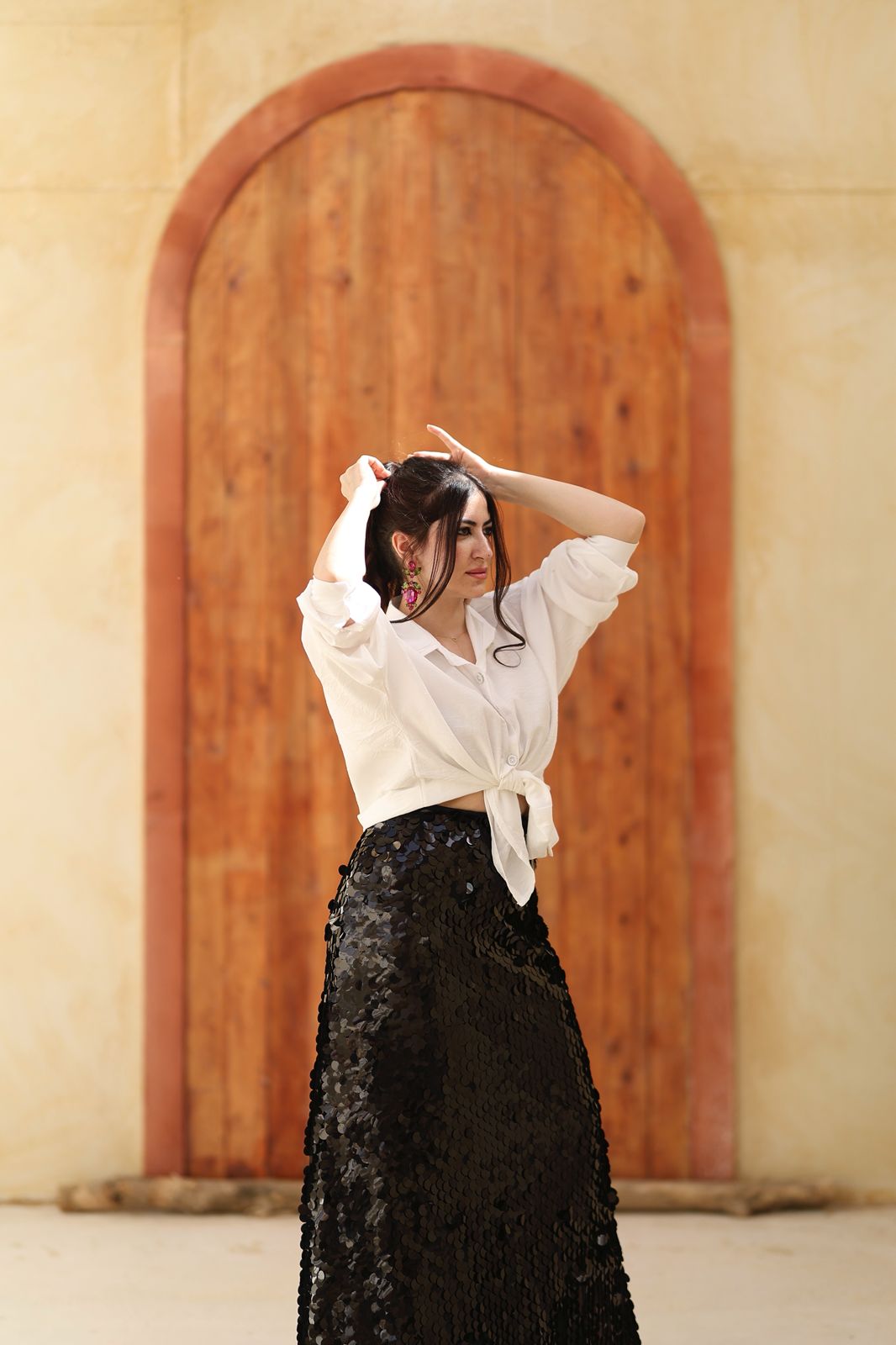 Black Sequin Skirt – Statement Shine