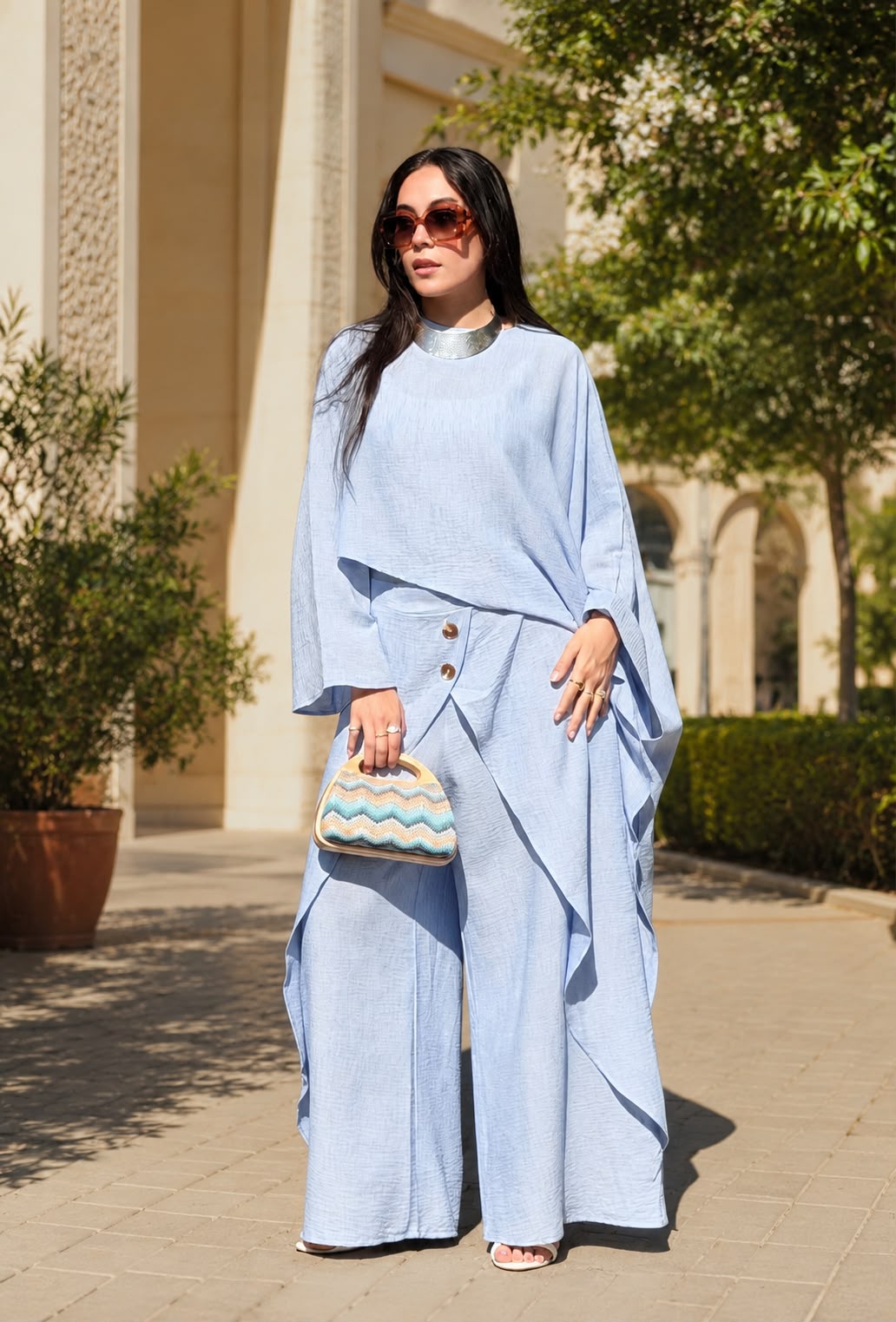 Luna Draped Linen Set