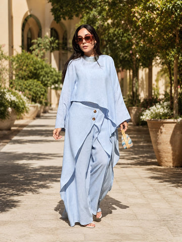 Luna Draped Linen Set