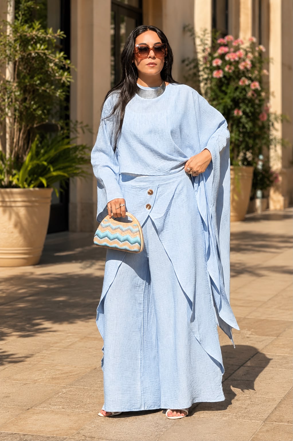 Luna Draped Linen Set