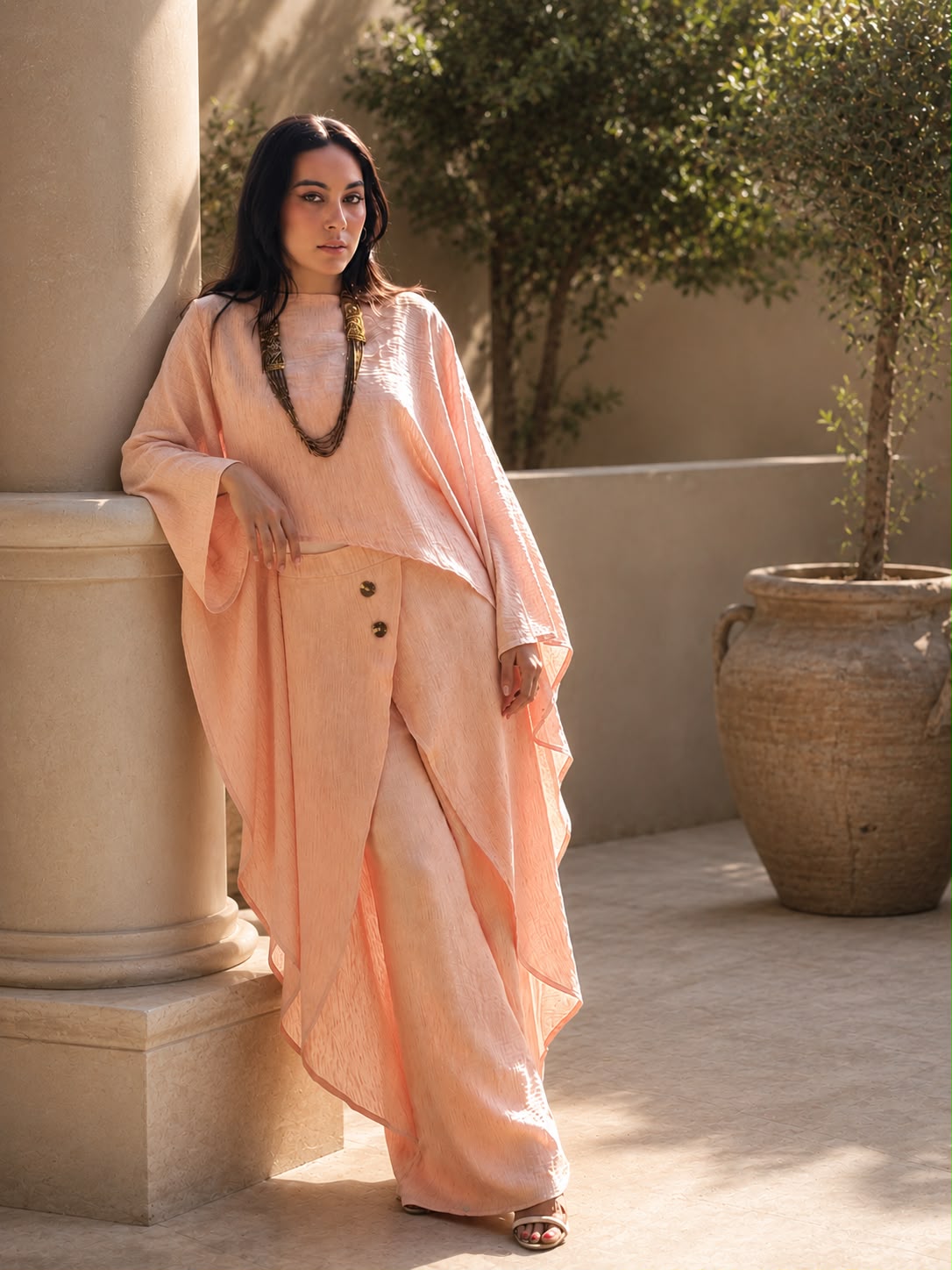Luna Draped Linen Set