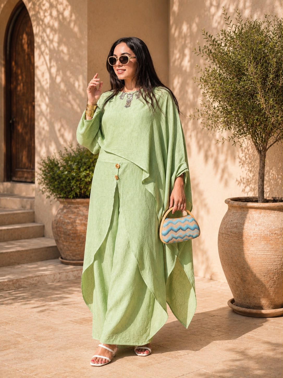 Luna Draped Linen Set