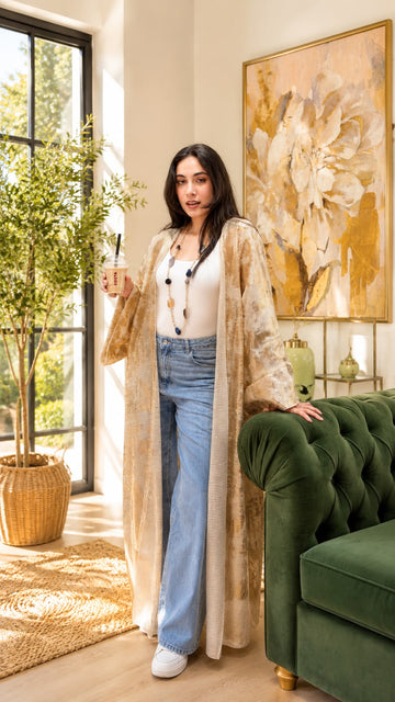 Champagne Gold Shimmer Cardigan
