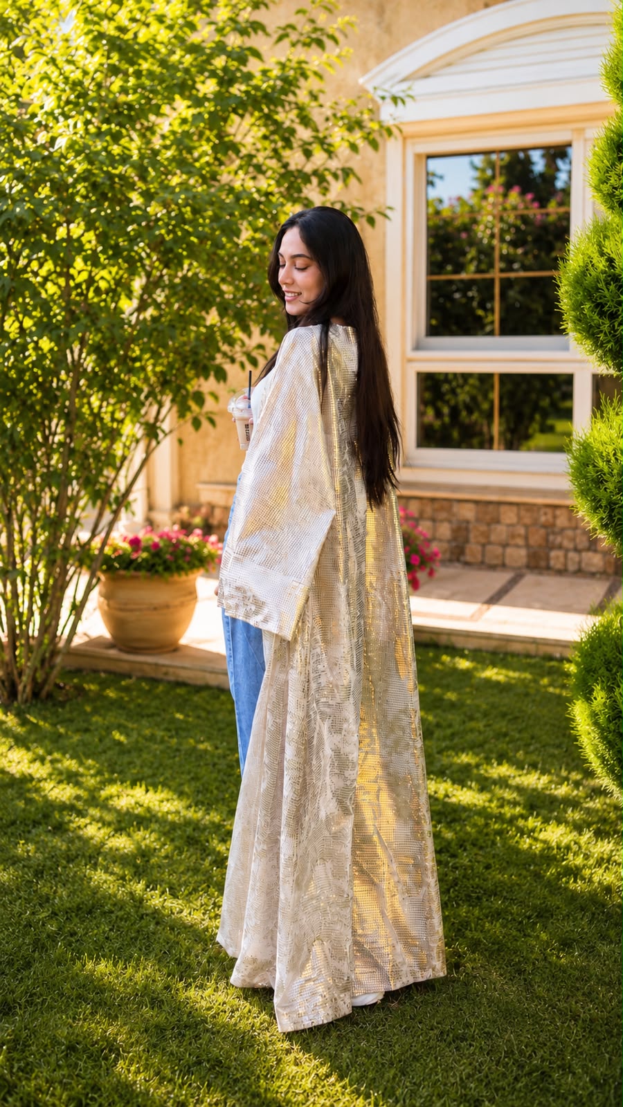 Champagne Gold Shimmer Cardigan