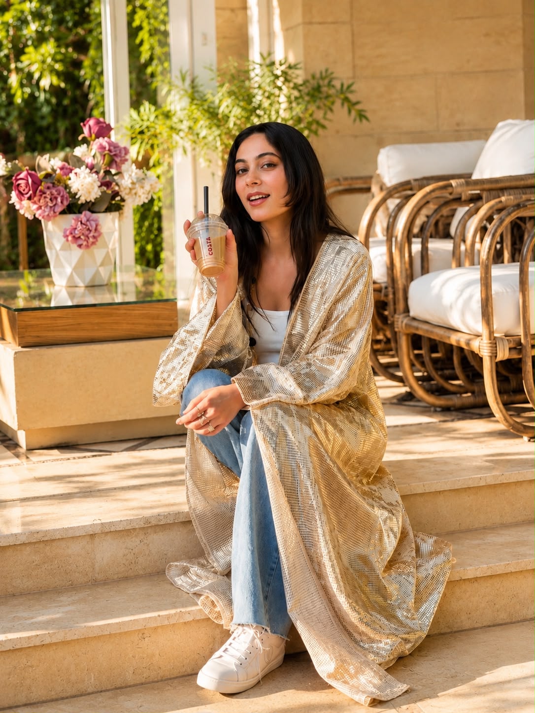 Champagne Gold Shimmer Cardigan